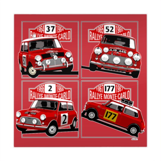 Discover Monte Carlo Rally Mini Coopers Mahjong Mats