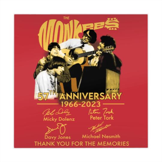 Discover The Monkees 57th Anniversary 1966-2023 Signatures Mahjong Mats, The Monkees Mahjong Mats Fan Gifts