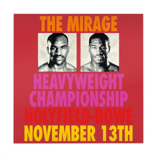 Discover Vtg Evander Holyfield Riddick Bowe Mens Boxing Mahjong Mats