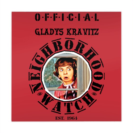 Discover "Vintage" Gladys Kravitz Neighborhood Watch - Whimsical Bewitched Fan Art | Essential Garden Flags Mahjong Mats