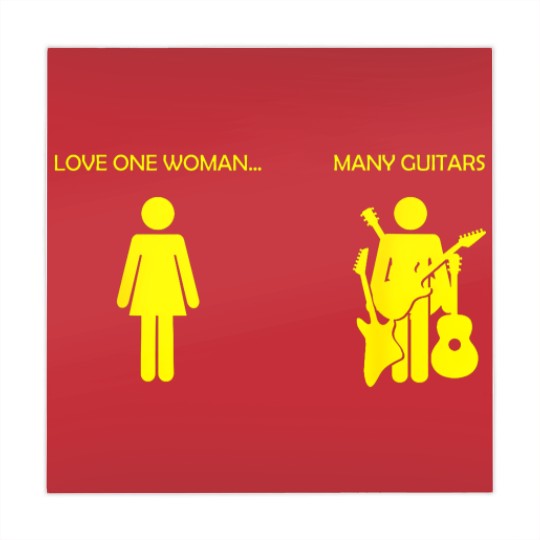 Discover love one woman many guitars funny Mahjong Mats