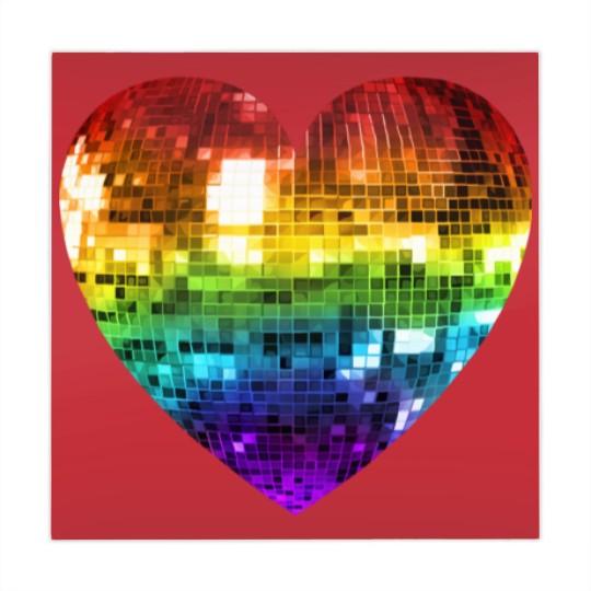 Discover Rainbow Disco Ball Heart  Classic Mahjong Mats