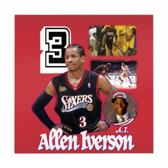 Discover Allen Iverson number 3 pro basketball player Mahjong Mats