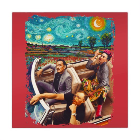 Discover Vincent-Van-Gogh-Frida-Salvador-Dali-Banksy-car    .png Mahjong Mats