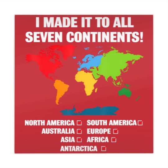 Discover world traveler seven continents 7 continents club white Mahjong Mats