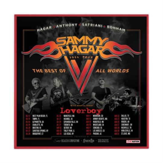 Discover Sammy Hagar Tour 2024 With Loverboy Mahjong Mats S