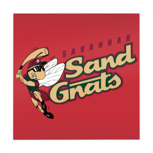 Discover Savannah Sand Gnats vintage defunct baseball team emblem Mahjong Mats