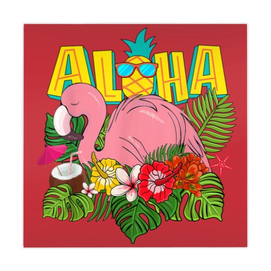 Discover Aloha Hawaii Mahjong Mats Hawaiian Flamingo Kids Teen Mahjong Mats