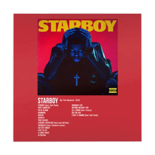 Discover Minimalist Album Music Mahjong Mats, Weeknds Starboy Tour Album