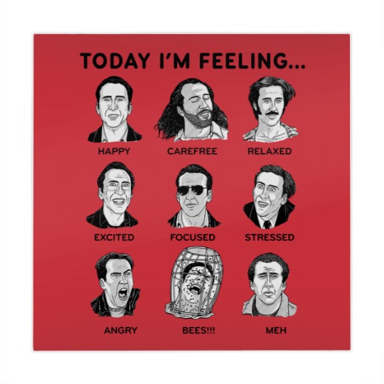Discover Nicolas Cage Today I'm Feeling Vintage Mahjong Mats, Nicolas Cage Mahjong Mats
