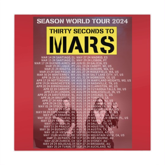 Discover THIRTY SECONDS TO MARS - SEASONS WORLD TOUR 2024 Mahjong Mats