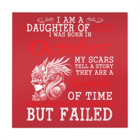 Discover I Am A Daughter Of God I Was Born In October My Scars Tell A Story They Are A Reminder Of Time T-Shi Mahjong Mats