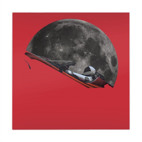 Discover Spacex Starman In Orbit Around The Moon - Spacex - Mahjong Mats