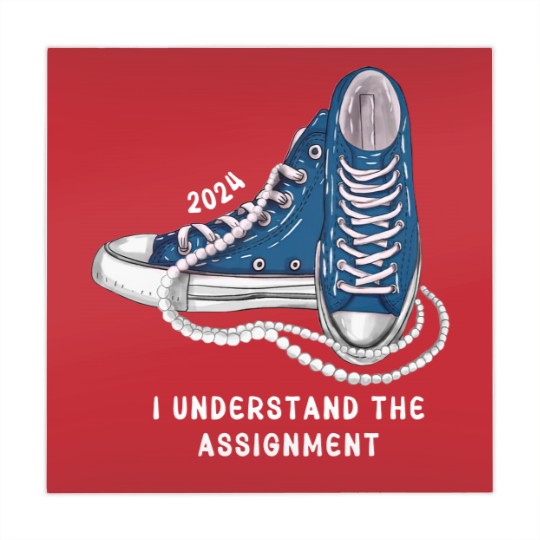 Discover I Understand The Assignment Vote Blue rally Mahjong Mats, Kamala Harris Sneakers and Pearls