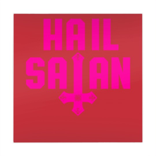 Discover Hail Satan | Hot Pink on Black | Satanic - Hail Satan - Mahjong Mats