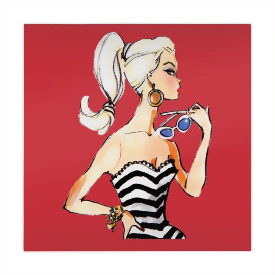 Discover Retro Vintage Doll Pinup Fashion 1950s barbie-doll Pop Art Mahjong Mats