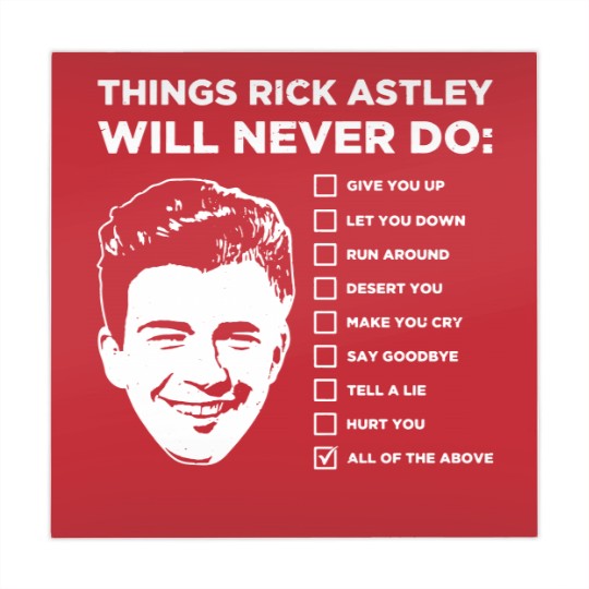 Discover Things Rick Astley Will Never Do Mahjong Mats