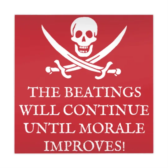 Discover Skull and Crossbones Pirates Life - The Beatings Will Continue Until Morale Improves! Mahjong Mats