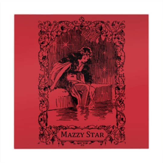 Discover Mazzy Star Vintage Mahjong Mats- Mazzy Star Line Drawing Whimsica