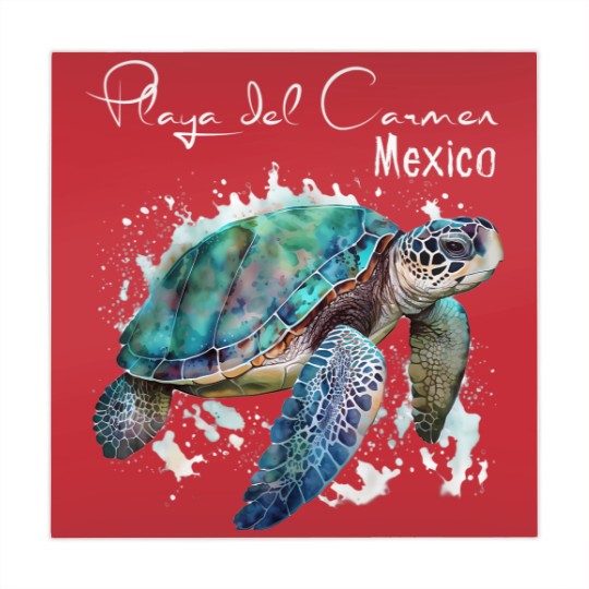 Discover playa del carmen mexico sea turtle playa souvenir t Mahjong Mats