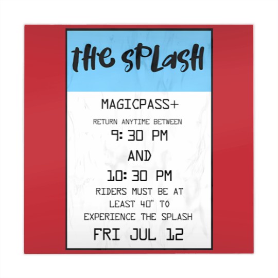 Discover Splash - Splash Mountain - Mahjong Mats