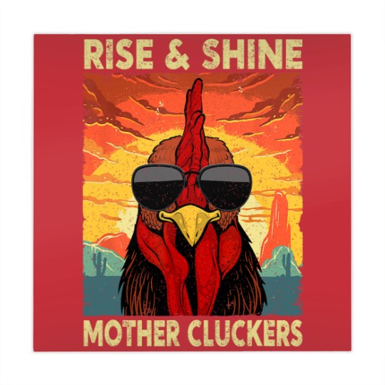 Discover Rise and Shine Mother Cluckers Funny Farm Chicken Rooster Mahjong Mats