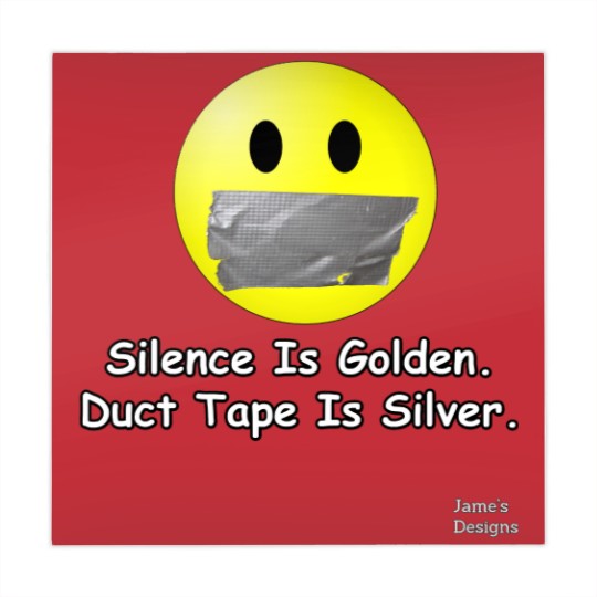 Discover Silence Is Golden. Duct Tape Is Silver. - Jame_s Designs Mahjong Mats
