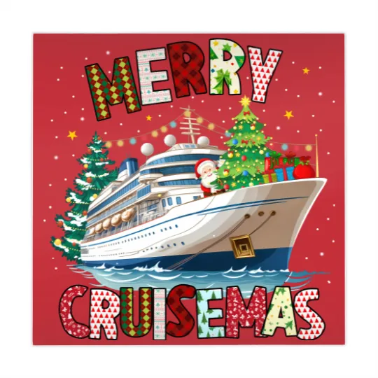 Discover Merry Cruisemas Mahjong Mats, Christmas Cruise Crew Mahjong Mats