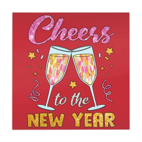 Discover New Year 2025 Mahjong Mats, Cheers to the New Year, Retro New Years Mahjong Mats