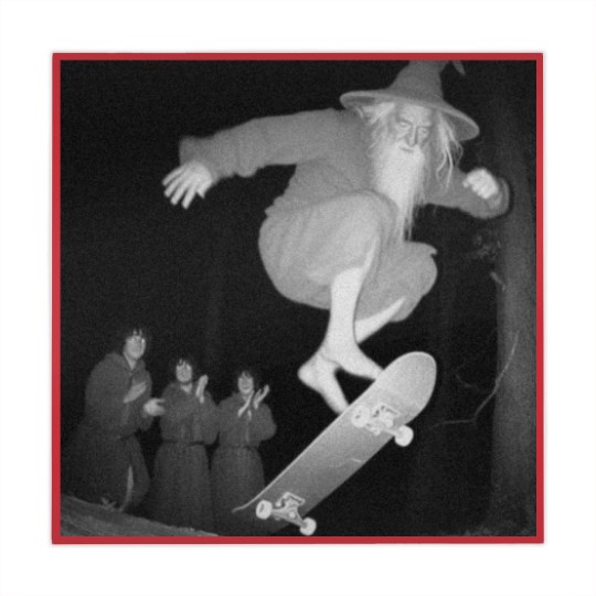 Discover Gandalf skateboarding Mahjong Mats, Gandalf skating in the woods Mahjong Mats