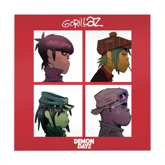 Discover Gorillaz Mahjong Mats Mens Demon Days Band Logo Mahjong Mats Short Sleeve Black