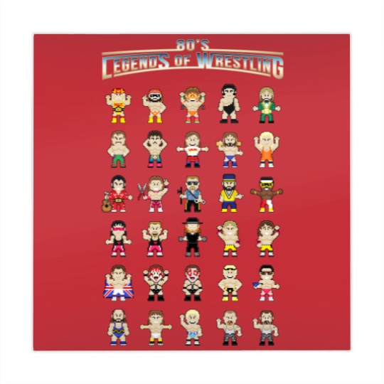 Discover Legends of Wrestling Retro Adults Mahjong Mats
