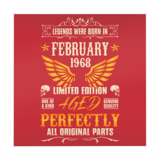 Discover Legends Were Born In February 1968 - Rocker Biker Mahjong Mats