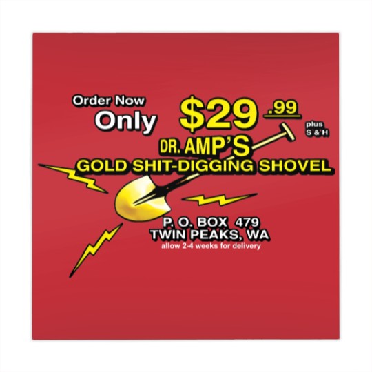 Discover DR. AMP'S GOLD SHIT-DIGGING SHOVEL - Twin Peaks - Mahjong Mats