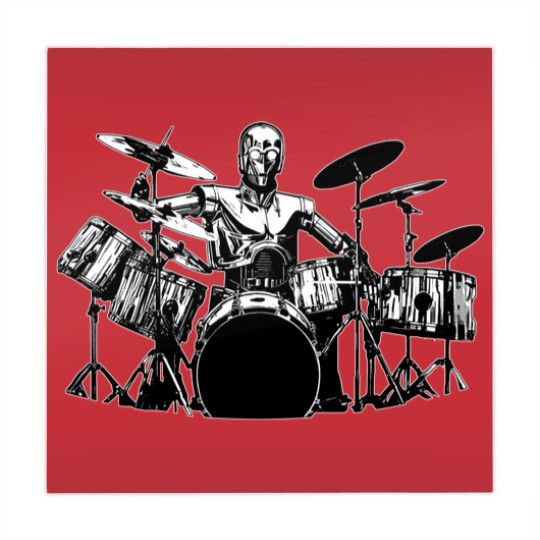 Discover C3PO Drum Mahjong Mats Robot Playing Cool Drum Kit Mahjong Mats Funny