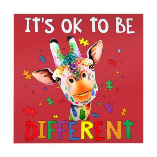 Discover Autism Awareness Cute Giraffe Animal It's Ok To Be Mahjong Mats