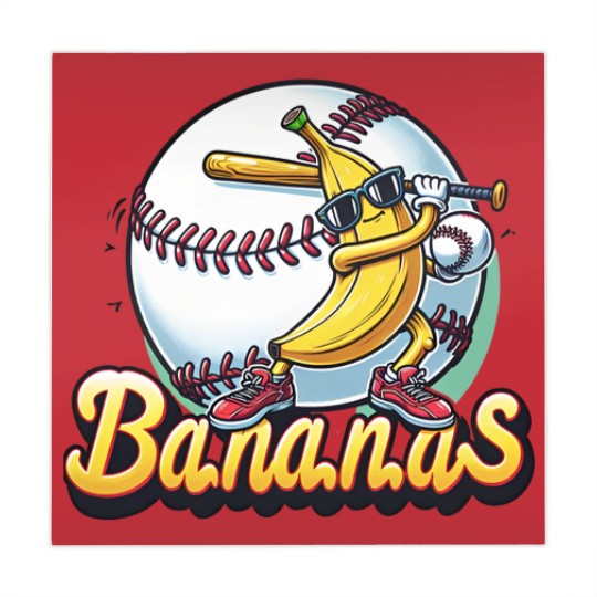 Discover Let's Go Bananas Baseball Mahjong Mats, Sports Team Mascot Mahjong Mats
