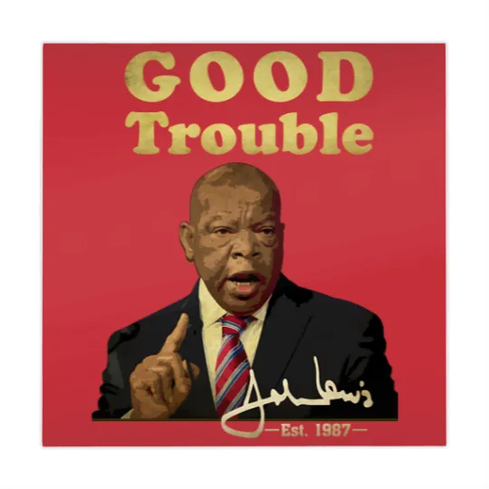 Discover Good trouble john lewis signature est 1987 Classic Mahjong Mats