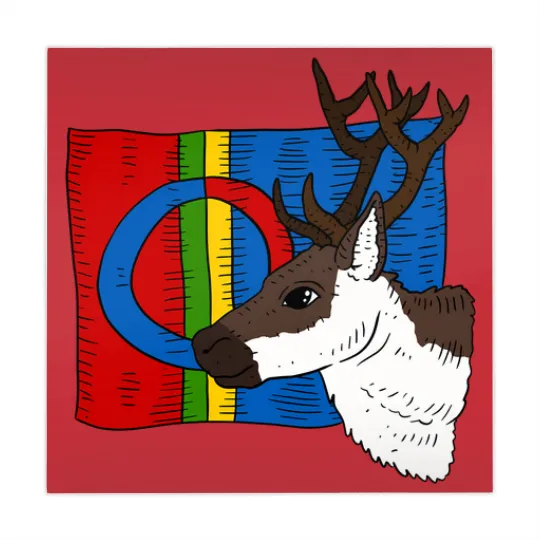 Discover sami flag and reindeer. Sámi people. Mahjong Mats