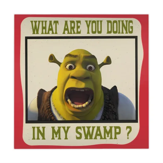Discover Shrek Face Mahjong Mats What Are You Doing in My Swamp Mahjong Mats, I'm Swamped Mahjong Mats, Funny Shrek Mahjong Mats