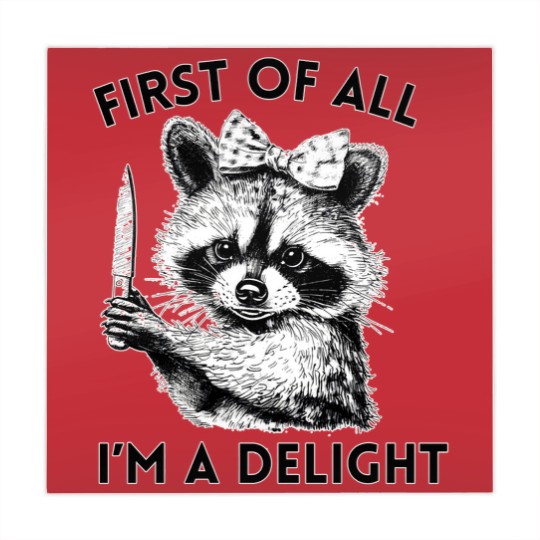 Discover Raccoon Mahjong Mats, First of All I'm A Delight, Meme Mahjong Mats, Funny Raccoon Mahjong Mats