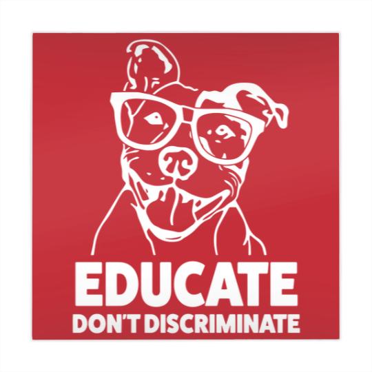 Discover Educate Don't Discriminate Funny Pitbull Mahjong Mats