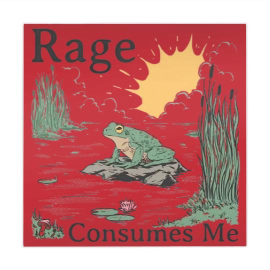 Discover Rage Consumes Me Mahjong Mats, Frog Pond Mahjong Mats, Meme Frog Mahjong Mats, Vintage Style Unisex Mahjong Mats