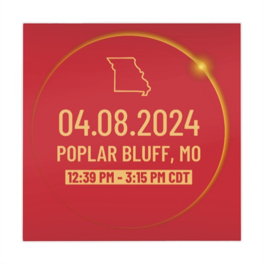 Discover Missouri State Poplar Bluff MO USA Totality April 8, 2024 Total Solar Eclipse Mahjong Mats