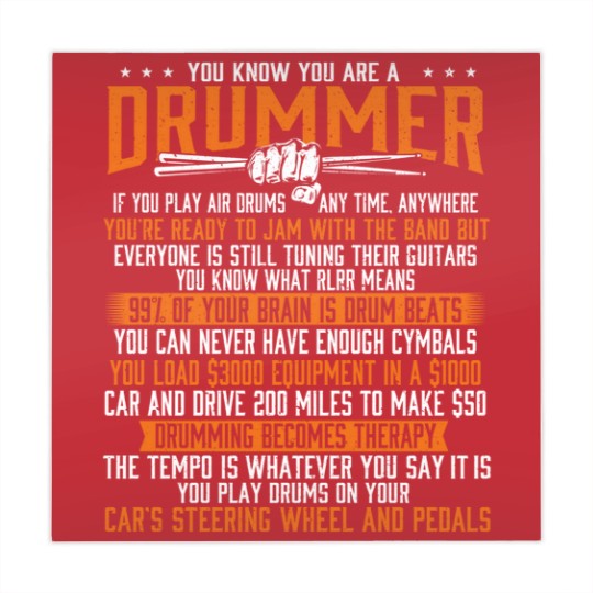 Discover You Know You Are A Drummer - Band Lover Percussion Mahjong Mats