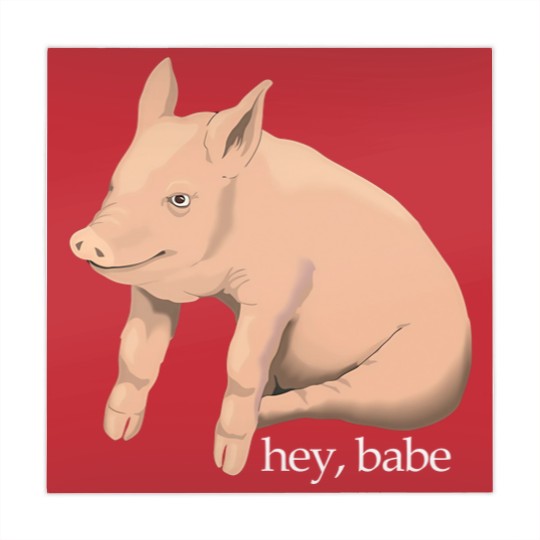 Discover Hey Babe Cute Pig Pun Mahjong Mats