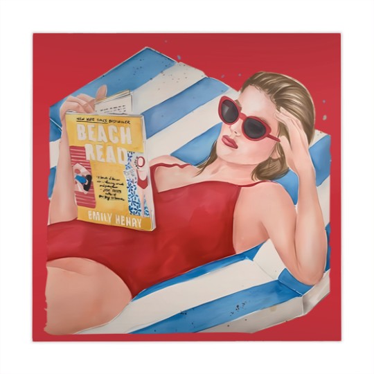 Discover Beach Read by Emily Henry book Mahjong Mats | Super soft cotton bookish Mahjong Mats