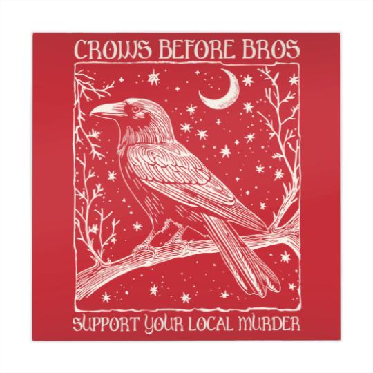 Discover Crows Before Bros Mahjong Mats, Funny Halloween Mahjong Mats, Punny Crow Mahjong Mats