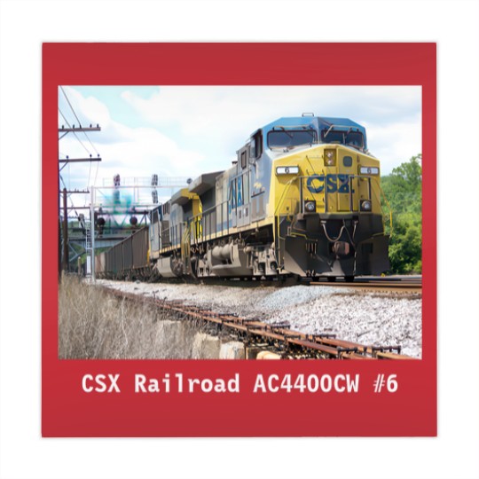 Discover CSX Railroad AC4400CW #6 With a Coal Train Black Mahjong Mats