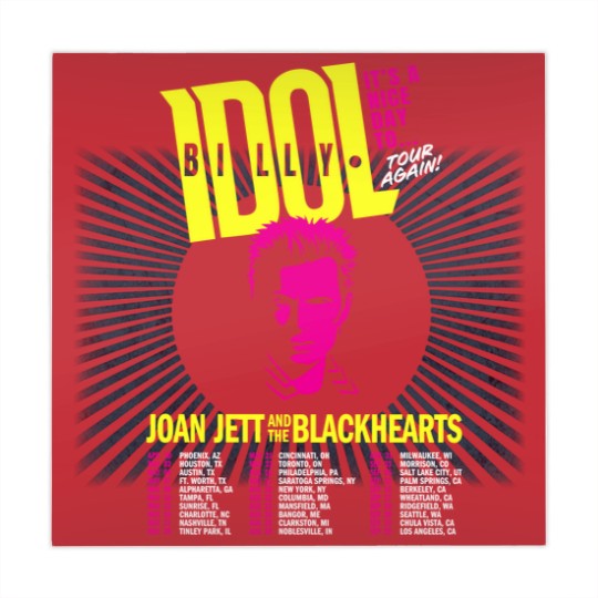 Discover Billy Idol It s a Nice Day to Tour Again Tour 2025 All Size Mahjong Mats